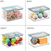 image:imageiDesign Plastic BPAFree Pantry Food Storage Organizer Bin with AirTight Hinged Lid 15 Quart Container for Kitchen Fridge Freezer Cabinet 55 x 66 x 37  ClearPack of 1