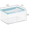image:imageiDesign Plastic BPAFree Pantry Food Storage Organizer Bin with AirTight Hinged Lid 15 Quart Container for Kitchen Fridge Freezer Cabinet 55 x 66 x 37  ClearPack of 1