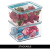 image:imageiDesign Plastic BPAFree Pantry Food Storage Organizer Bin with AirTight Hinged Lid 15 Quart Container for Kitchen Fridge Freezer Cabinet 55 x 66 x 37  ClearPack of 1