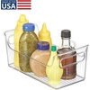 image:imageiDesign Plastic Condiment Organizer with Handles Clear  For Fridge Made in USAPack of 1