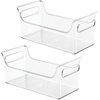 image:imageiDesign Plastic Condiment Organizer with Handles Clear  For Fridge Made in USAPack of 2