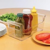 image:imageiDesign Plastic Condiment Organizer with Handles Clear  For Fridge Made in USAPack of 2