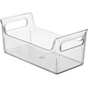 image:imageiDesign Plastic Condiment Organizer with Handles Clear  For Fridge Made in USAPack of 4