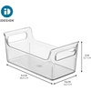 image:imageiDesign Plastic Condiment Organizer with Handles Clear  For Fridge Made in USAPack of 4