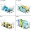 image:imageiDesign Plastic Condiment Organizer with Handles Clear  For Fridge Made in USAPack of 4