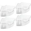 image:imageiDesign Plastic Lazy Susan Cabinet Storage Bin 14 Wedge Container for Kitchen Pantry Counter BPAFree 125 in x 675in x 4in Set of 4 Clear4