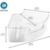 image:imageiDesign Plastic Lazy Susan Cabinet Storage Bin 14 Wedge Container for Kitchen Pantry Counter BPAFree 125 in x 675in x 4in Set of 4 Clear4