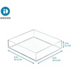 image:imageiDesign Plastic Makeup Drawer Organizer Tray Set of 2 Clear  Vanity Organizer Desk Drawer OrganizerPack of 1