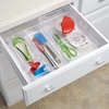 image:imageiDesign Plastic Makeup Drawer Organizer Tray Set of 2 Clear  Vanity Organizer Desk Drawer OrganizerPack of 1