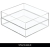 image:imageiDesign Plastic Makeup Drawer Organizer Tray Set of 2 Clear  Vanity Organizer Desk Drawer OrganizerPack of 2