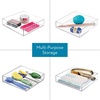 image:imageiDesign Plastic Makeup Drawer Organizer Tray Set of 2 Clear  Vanity Organizer Desk Drawer OrganizerPack of 2