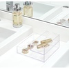 image:imageiDesign Plastic Makeup Drawer Organizer Tray Set of 2 Clear  Vanity Organizer Desk Drawer OrganizerPack of 2