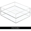 image:imageiDesign Plastic Makeup Drawer Organizer Tray Set of 2 Clear  Vanity Organizer Desk Drawer OrganizerPack of 4
