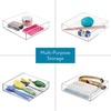 image:imageiDesign Plastic Makeup Drawer Organizer Tray Set of 2 Clear  Vanity Organizer Desk Drawer OrganizerPack of 4