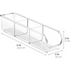 image:imageiDesign Plastic Packet and Tea Bag Organizer Clear  Kitchen Storage Container For Sugar Salt Pepper Sweeteners Tea Bags Spices The Linus CollectionPack of 1