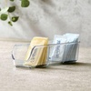 image:imageiDesign Plastic Packet and Tea Bag Organizer Clear  Kitchen Storage Container For Sugar Salt Pepper Sweeteners Tea Bags Spices The Linus CollectionPack of 2