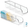 image:imageiDesign Plastic Packet and Tea Bag Organizer Clear  Kitchen Storage Container For Sugar Salt Pepper Sweeteners Tea Bags Spices The Linus CollectionPack of 2