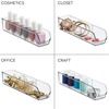 image:imageiDesign Plastic Packet and Tea Bag Organizer Clear  Kitchen Storage Container For Sugar Salt Pepper Sweeteners Tea Bags Spices The Linus CollectionPack of 2
