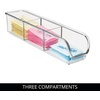 image:imageiDesign Plastic Packet and Tea Bag Organizer Clear  Kitchen Storage Container For Sugar Salt Pepper Sweeteners Tea Bags Spices The Linus CollectionPack of 4