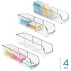 image:imageiDesign Plastic Packet and Tea Bag Organizer Clear  Kitchen Storage Container For Sugar Salt Pepper Sweeteners Tea Bags Spices The Linus CollectionPack of 4