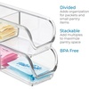 image:imageiDesign Plastic Packet and Tea Bag Organizer Clear  Kitchen Storage Container For Sugar Salt Pepper Sweeteners Tea Bags Spices The Linus CollectionPack of 1
