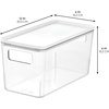 image:imageiDesign Plastic Pantry Bin with Lid and Handles ClearMarshmallow White  Set of 3Pack of 3