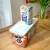 image:imageiDesign Plastic Pantry Bin with Lid and Handles ClearMarshmallow White  Set of 3Pack of 3