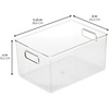 image:imageiDesign Plastic Pantry Storage Bin ClearKitchen Storage Box Pack of 4