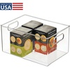 image:imageiDesign Plastic Pantry Storage Bin ClearKitchen Storage Box Pack of 4