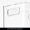 image:imageiDesign Plastic Pantry Storage Organizer Bin 6 x 6 x 6  Easy Grip Handles Kitchen Storage Freezer and Fridge Organizer ClearPack of 1