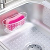 image:imageiDesign Plastic Sponge Holder with Suction Cups Clear 65 x 25 x 25  Ideal for Kitchen Sinks Bathroom OrganizationPack of 1
