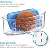 image:imageiDesign Plastic Sponge Holder with Suction Cups Clear 65 x 25 x 25  Ideal for Kitchen Sinks Bathroom OrganizationPack of 1