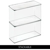 image:imageiDesign Plastic Stackable HingedLid Storage Box  Set of 2  Clear  Pantry or Kitchen Use6 x 135 x 7