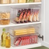 image:imageiDesign Plastic Stackable HingedLid Storage Box  Set of 2  Clear  Pantry or Kitchen Use6 x 135 x 7