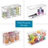 image:imageiDesign Plastic Stackable HingedLid Storage Box  Set of 2  Clear  Pantry or Kitchen Use6 x 135 x 7