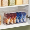 image:imageiDesign Plastic Stackable HingedLid Storage Box  Set of 2  Clear  Pantry or Kitchen Use6 x 135 x 7