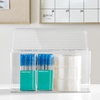 image:imageiDesign Plastic Stackable HingedLid Storage Box  Set of 2  Clear  Pantry or Kitchen Use6 x 135 x 7