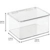 image:imageiDesign Plastic Stackable HingedLid Storage Box Clear  Pantry and Kitchen Freezer and FridgePack of 1