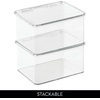 image:imageiDesign Plastic Stackable HingedLid Storage Box Clear  Pantry and Kitchen Freezer and FridgePack of 1