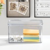 image:imageiDesign Plastic Stackable HingedLid Storage Box Clear  Pantry and Kitchen Freezer and FridgePack of 1