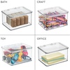 image:imageiDesign Plastic Stackable HingedLid Storage Box Clear  Pantry and Kitchen Freezer and FridgePack of 1