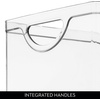 image:imageiDesign Plastic Stackable Kitchen Cabinet Storage Bin Clear  With Handles Pantry OrganizerMedium
