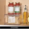 image:imageiDesign Plastic Stackable Kitchen Cabinet Storage Bin Clear  With Handles Pantry OrganizerMedium Pack of 4