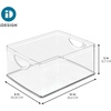 image:imageiDesign Plastic Stackable Kitchen Cabinet Storage Bin Clear  With Handles Pantry OrganizerMedium Pack of 4