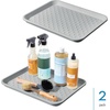 image:imageiDesign Plastic Under Sink Mat Tray for Kitchen Cabinet Bathroom Entryways Office Mudroom College Dorm Set of 2 17 X 13 X 2 Black  For Kitchen Cabinet Bathroom Entryways Office MudroomGray