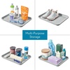 image:imageiDesign Plastic Under Sink Mat Tray for Kitchen Cabinet Bathroom Entryways Office Mudroom College Dorm Set of 2 17 X 13 X 2 Black  For Kitchen Cabinet Bathroom Entryways Office MudroomGray