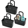 image:imageiDesign Portable Plastic Shower Tote Caddy with Handle White  For College Dorm or Bathroom Made in USABlack