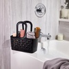 image:imageiDesign Portable Plastic Shower Tote Caddy with Handle White  For College Dorm or Bathroom Made in USABlack