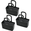 image:imageiDesign Portable Plastic Shower Tote Caddy with Handle White  For College Dorm or Bathroom Made in USABlack
