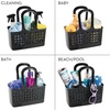 image:imageiDesign Portable Plastic Shower Tote Caddy with Handle White  For College Dorm or Bathroom Made in USABlack